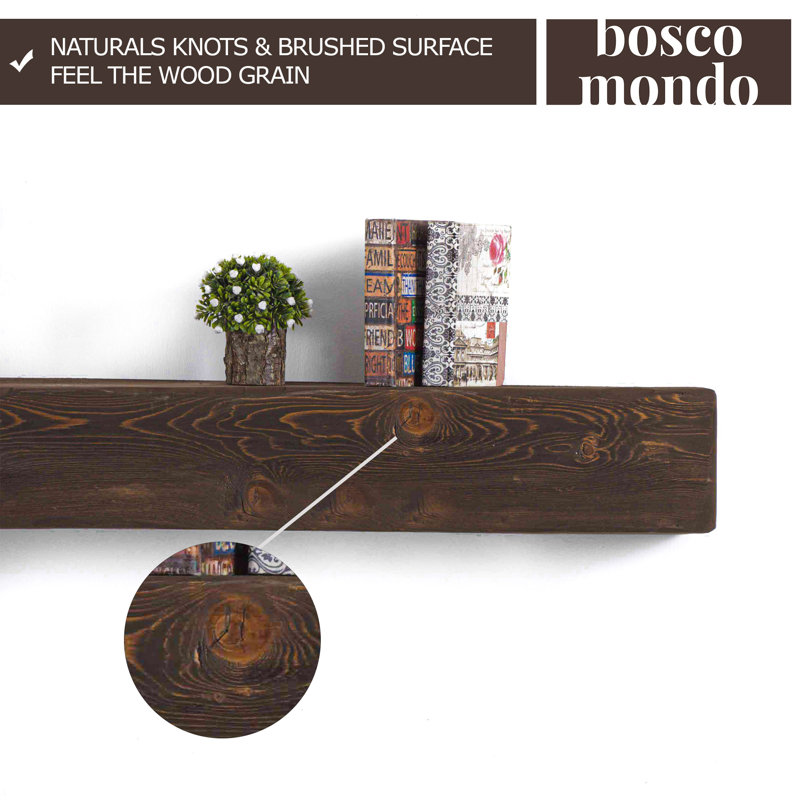 Pine Solid Wood Floating Shelf Wayfair